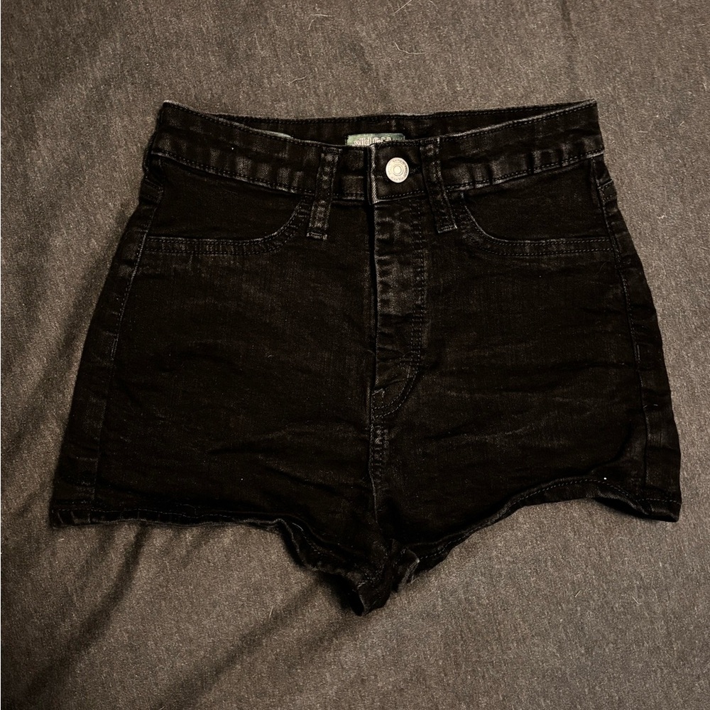 Wild Fable Black High Waist Denim Shorts